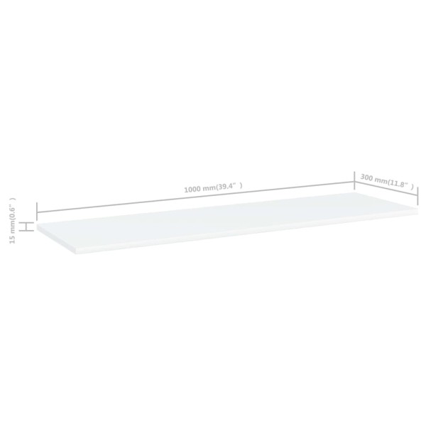 Estantes para estantería 4uds contrachapada blanco 100x30x1,5cm Estantes para estantería 4uds contrachapada blanco 100x30x1,5cm