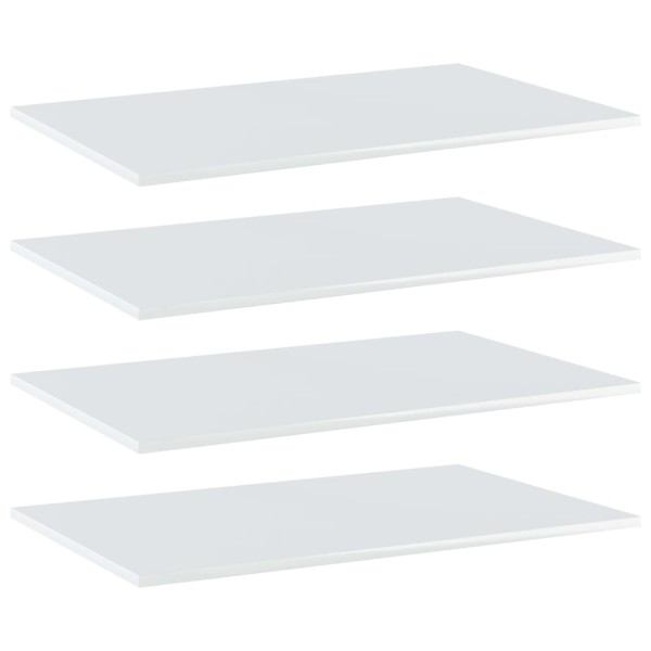Estante estantería 4uds contrachapada blanco brillo 80x50x1,5cm Estante estantería 4uds contrachapada blanco brillo 80x50x1,5cm