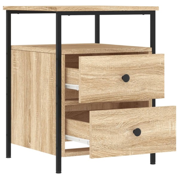 Mesita de noche madera de ingeniería roble Sonoma 44x45x60 cm Mesita de noche madera de ingeniería roble Sonoma 44x45x60 cm