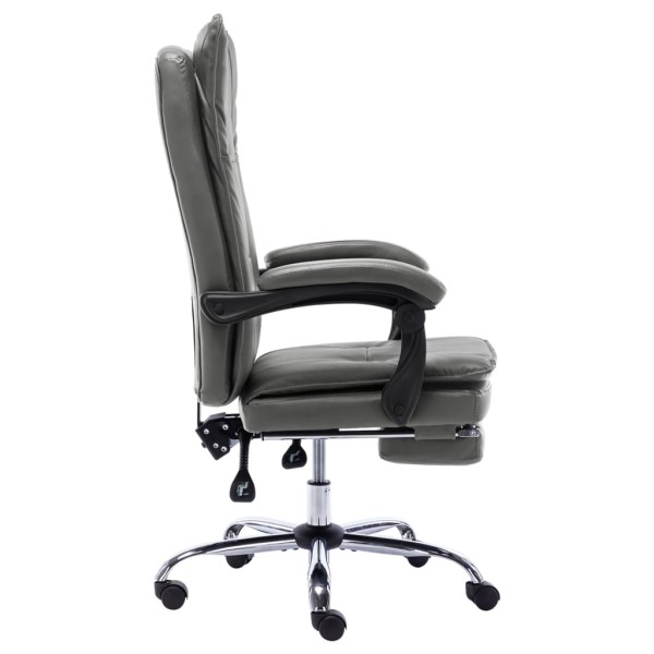 Silla de oficina de cuero sintético gris antracita Silla de oficina de cuero sintético gris antracita