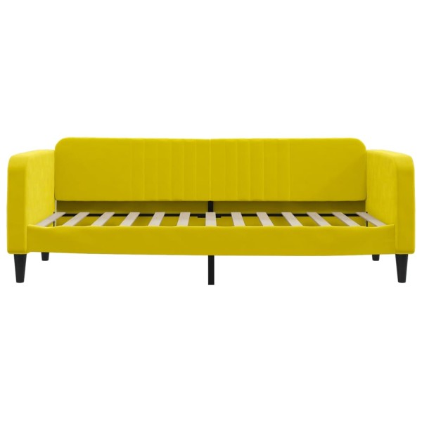 Sofá cama terciopelo amarillo 90x200 cm Sofá cama terciopelo amarillo 90x200 cm