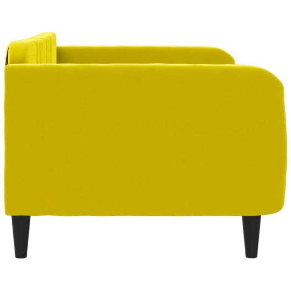 Sofá cama terciopelo amarillo 90x200 cm Sofá cama terciopelo amarillo 90x200 cm