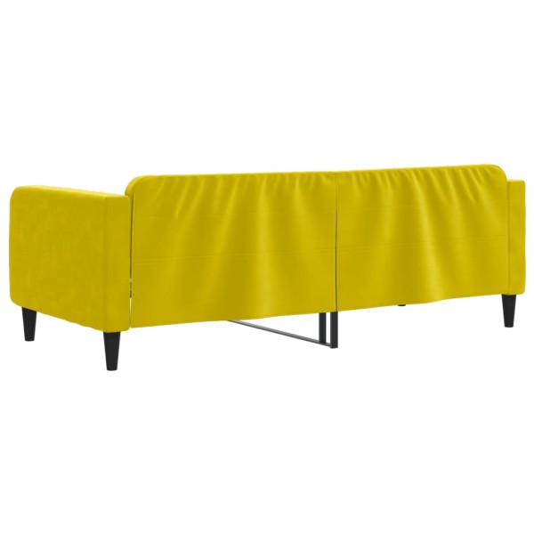 Sofá cama terciopelo amarillo 90x200 cm Sofá cama terciopelo amarillo 90x200 cm