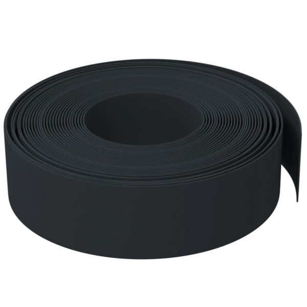 Borduras de jardín 3 uds polietileno negro 10 m 15 cm Borduras de jardín 3 uds polietileno negro 10 m 15 cm