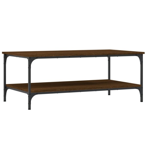 Mesa de centro madera de ingeniería marrón roble 100x55x40 cm Mesa de centro madera de ingeniería marrón roble 100x55x40 cm