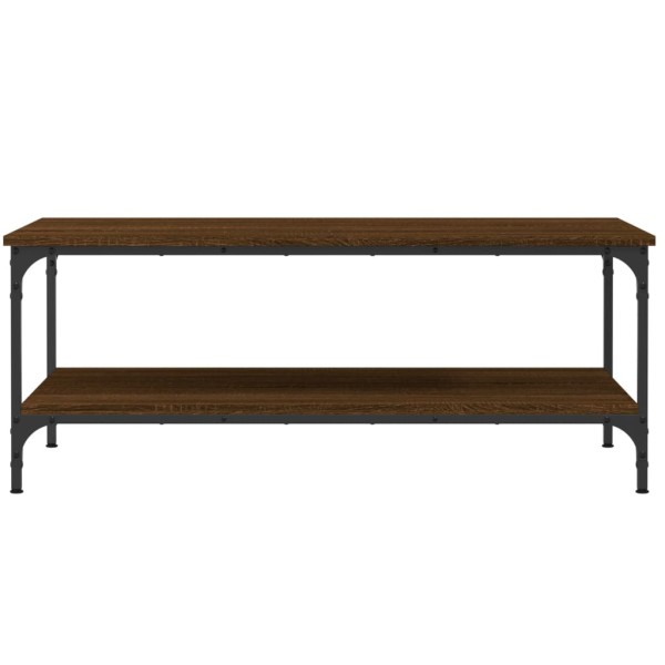Mesa de centro madera de ingeniería marrón roble 100x55x40 cm Mesa de centro madera de ingeniería marrón roble 100x55x40 cm