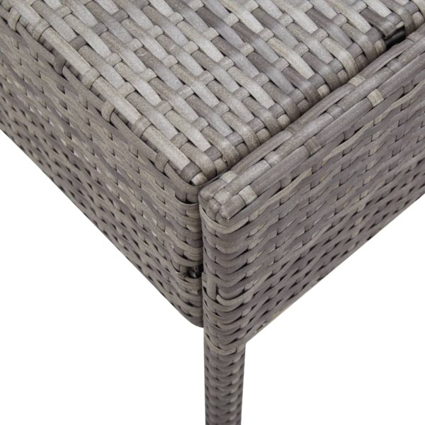 Set de sofás de jardín con cojines 5 pzas ratán sintético gris Set de sofás de jardín con cojines 5 pzas ratán sintético gris