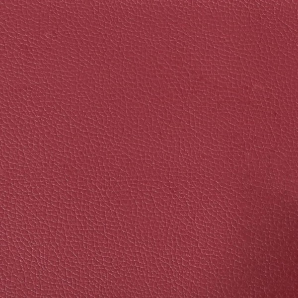 Sofá de 3 plazas con cojines cuero sintético rojo tinto 180 cm Sofá de 3 plazas con cojines cuero sintético rojo tinto 180 cm