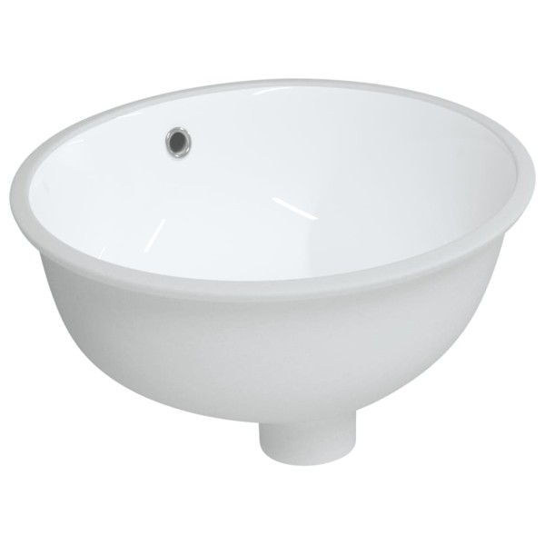 Lavabo de baño ovalado cerámica blanco 38,5x33,5x19 cm Lavabo de baño ovalado cerámica blanco 38,5x33,5x19 cm