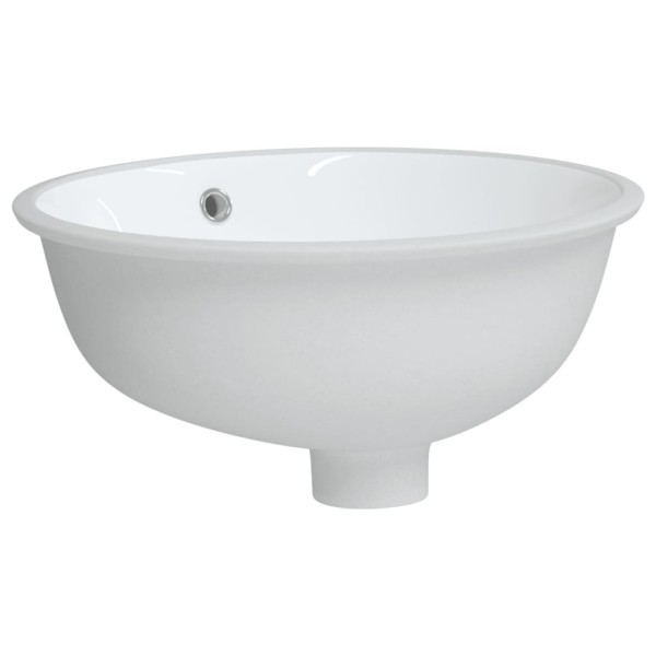 Lavabo de baño ovalado cerámica blanco 38,5x33,5x19 cm Lavabo de baño ovalado cerámica blanco 38,5x33,5x19 cm