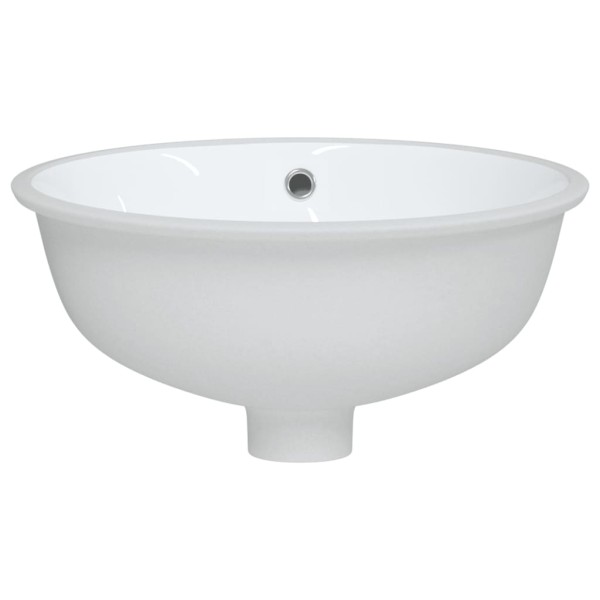 Lavabo de baño ovalado cerámica blanco 38,5x33,5x19 cm Lavabo de baño ovalado cerámica blanco 38,5x33,5x19 cm