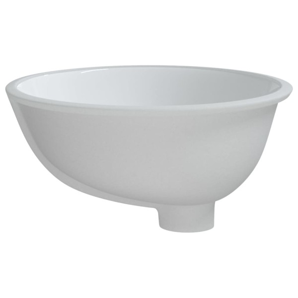 Lavabo de baño ovalado cerámica blanco 38,5x33,5x19 cm Lavabo de baño ovalado cerámica blanco 38,5x33,5x19 cm