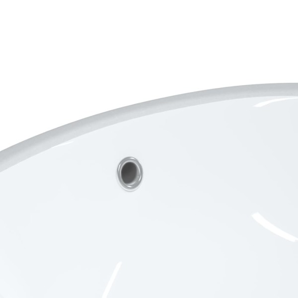 Lavabo de baño ovalado cerámica blanco 38,5x33,5x19 cm Lavabo de baño ovalado cerámica blanco 38,5x33,5x19 cm
