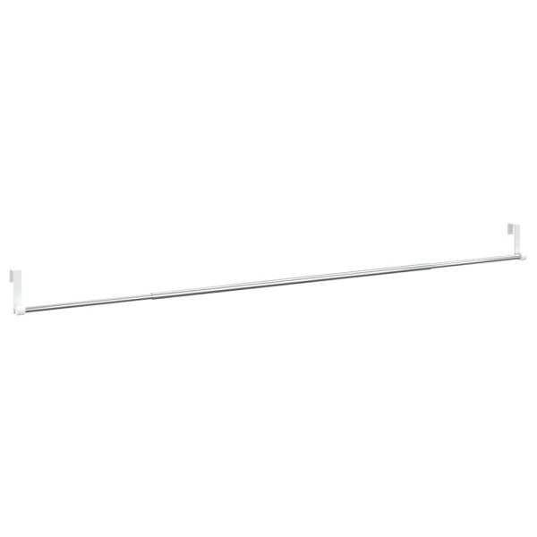 Rieles de cortina 2 uds aluminio blanco y plateado 90-135 cm Rieles de cortina 2 uds aluminio blanco y plateado 90-135 cm