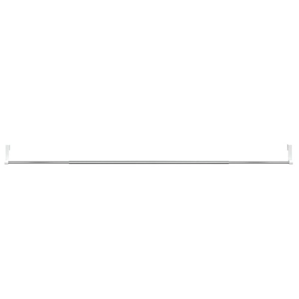 Rieles de cortina 2 uds aluminio blanco y plateado 90-135 cm Rieles de cortina 2 uds aluminio blanco y plateado 90-135 cm