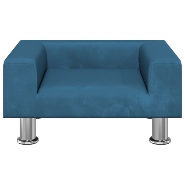 Cama para perros de terciopelo azul 50x40x26,5 cm Cama para perros de terciopelo azul 50x40x26,5 cm