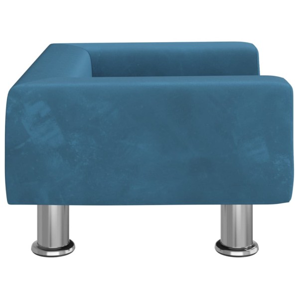 Cama para perros de terciopelo azul 50x40x26,5 cm Cama para perros de terciopelo azul 50x40x26,5 cm
