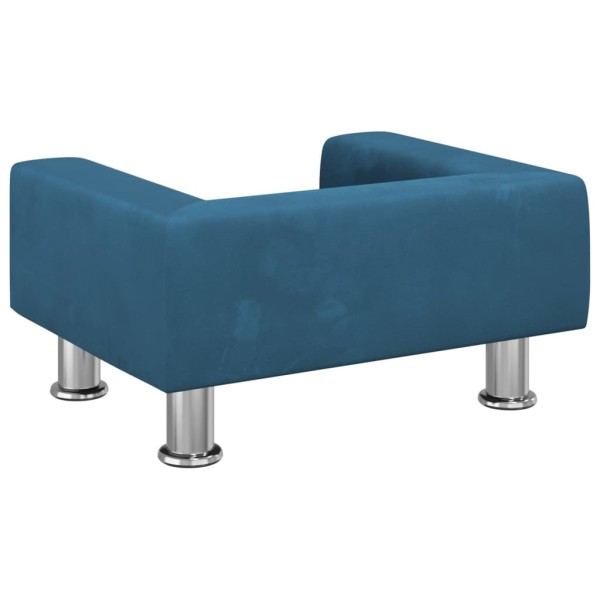 Cama para perros de terciopelo azul 50x40x26,5 cm Cama para perros de terciopelo azul 50x40x26,5 cm