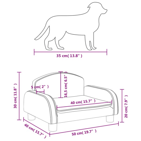 Cama para perros de tela marrón 50x40x30 cm Cama para perros de tela marrón 50x40x30 cm