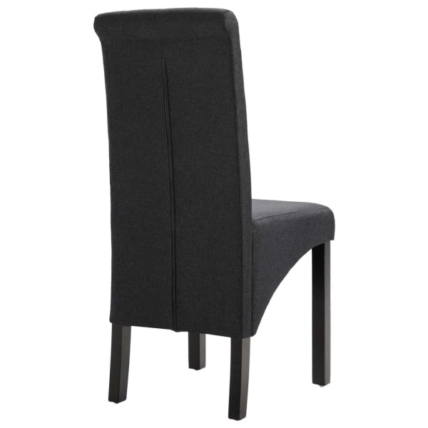 Sillas de comedor 2 unidades tela gris oscura Sillas de comedor 2 unidades tela gris oscura