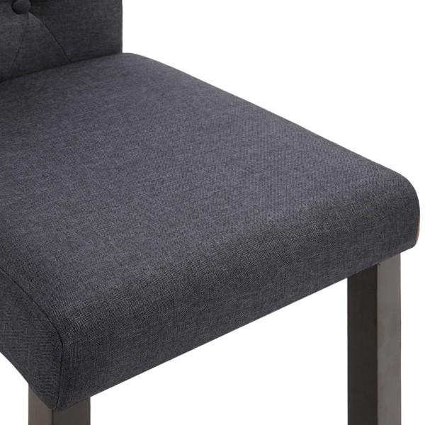 Sillas de comedor 2 unidades tela gris oscura Sillas de comedor 2 unidades tela gris oscura