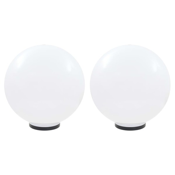 Lámparas de bola LED 2 unidades esféricas PMMA 50 cm Lámparas de bola LED 2 unidades esféricas PMMA 50 cm