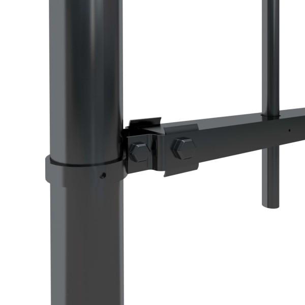 Valla de jardín con puntas de lanza acero negro 15,3x0,6 m Valla de jardín con puntas de lanza acero negro 15,3x0,6 m