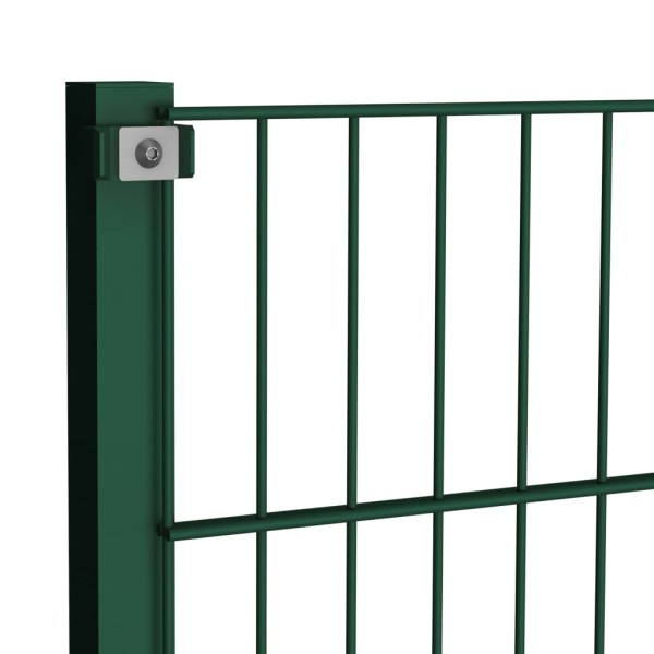 Panel de valla con postes de hierro verde 5,1x1,2 m Panel de valla con postes de hierro verde 5,1x1,2 m