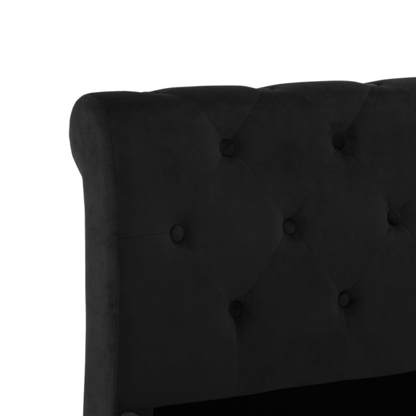 Estructura de cama de terciopelo negro 160x200 cm Estructura de cama de terciopelo negro 160x200 cm