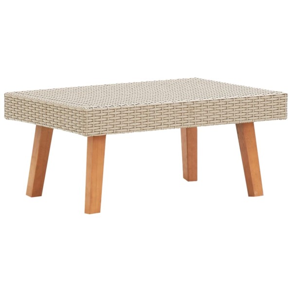 Set de muebles de jardín 3 pzas y cojines ratán sintético beige Set de muebles de jardín 3 pzas y cojines ratán sintético beige