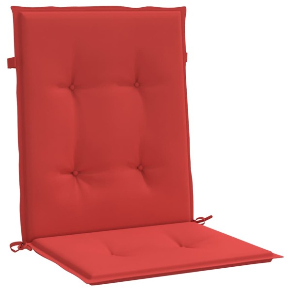 Cojín silla jardín respaldo bajo 6 uds tela Oxford rojo Cojín silla jardín respaldo bajo 6 uds tela Oxford rojo