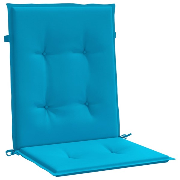 Cojín silla jardín respaldo bajo 6 uds tela Oxford azul Cojín silla jardín respaldo bajo 6 uds tela Oxford azul