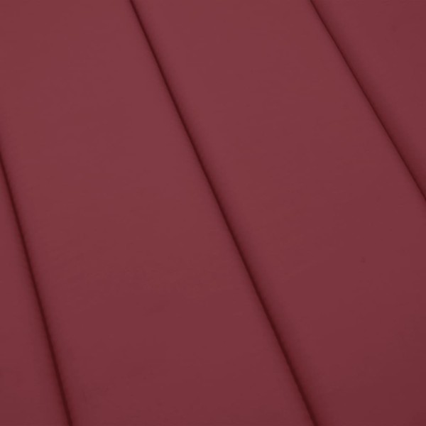 Cojín de tumbona de tela Oxford rojo tinto 200x70x3 cm Cojín de tumbona de tela Oxford rojo tinto 200x70x3 cm