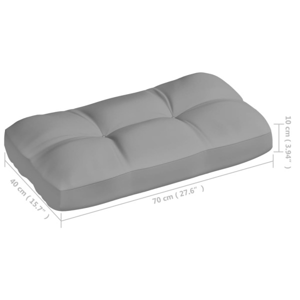 Cojines para sofá de palets 7 piezas gris Cojines para sofá de palets 7 piezas gris
