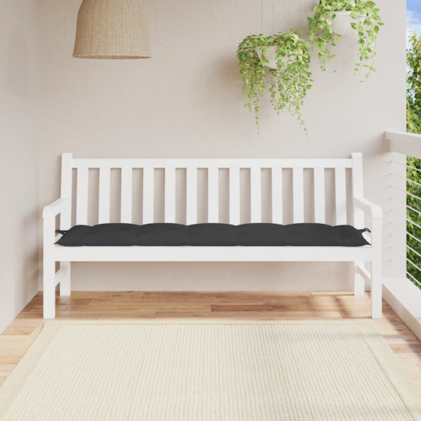 Cojín de banco de jardín tela Oxford negro 180x50x7 cm Cojín de banco de jardín tela Oxford negro 180x50x7 cm
