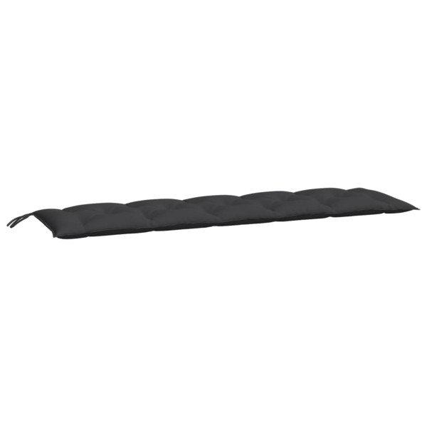 Cojín de banco de jardín tela Oxford negro 180x50x7 cm Cojín de banco de jardín tela Oxford negro 180x50x7 cm
