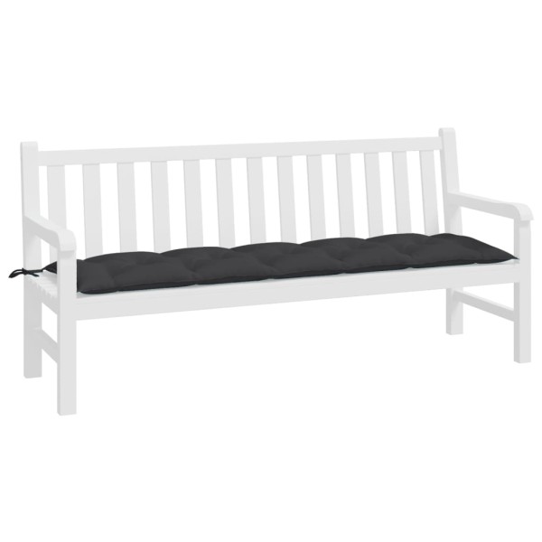 Cojín de banco de jardín tela Oxford negro 180x50x7 cm Cojín de banco de jardín tela Oxford negro 180x50x7 cm