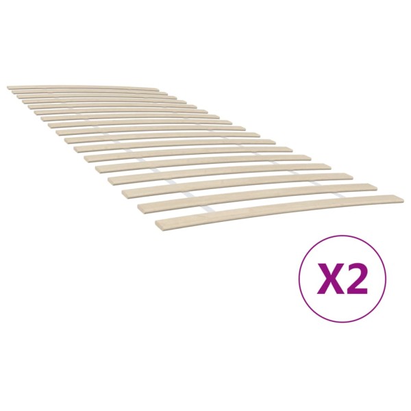 Somieres de láminas con 34 lamas 2 unidades 90x200 cm