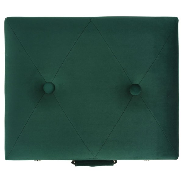Taburetes de almacenamiento 3 piezas terciopelo verde Taburetes de almacenamiento 3 piezas terciopelo verde