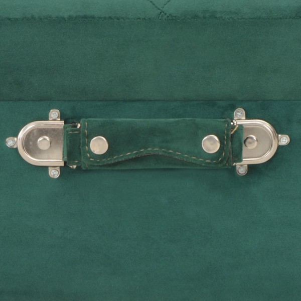 Taburetes de almacenamiento 3 piezas terciopelo verde Taburetes de almacenamiento 3 piezas terciopelo verde