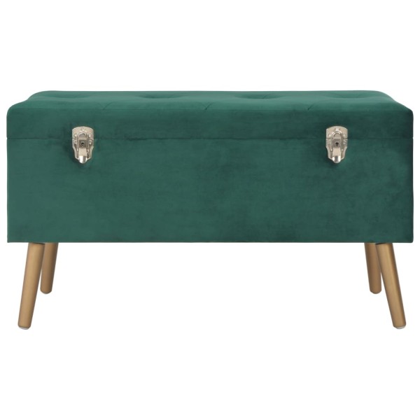 Taburetes de almacenamiento 3 piezas terciopelo verde Taburetes de almacenamiento 3 piezas terciopelo verde