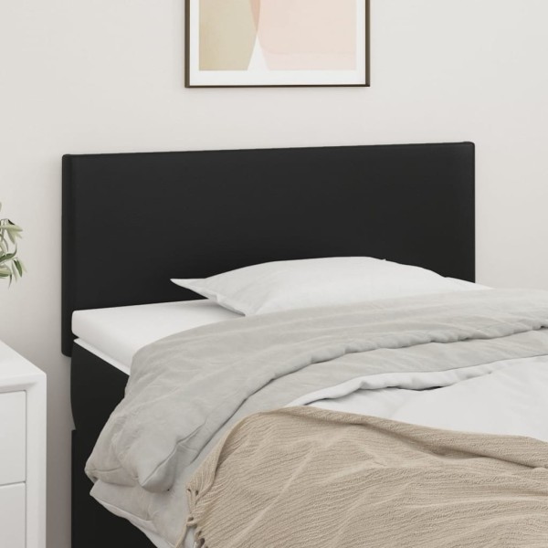Cabecero de cuero sintético negro 80x5x78/88 cm Cabecero de cuero sintético negro 80x5x78/88 cm