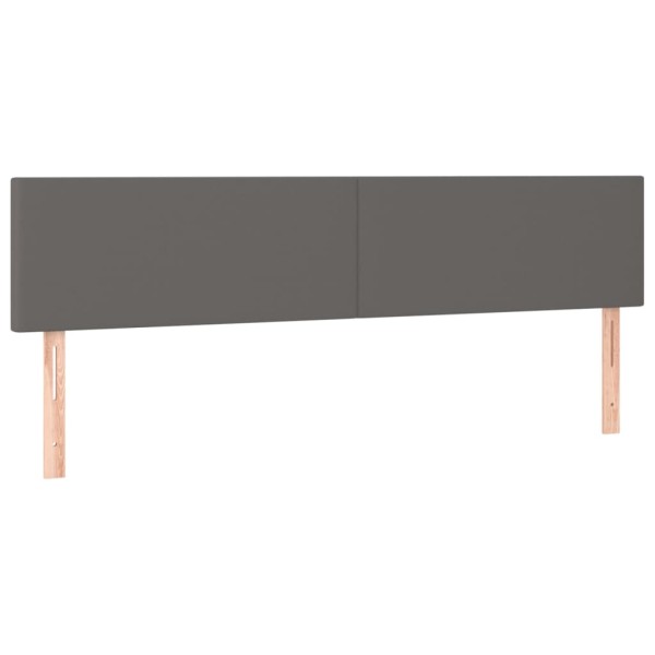 Cabeceros 2 unidades de cuero sintético gris 90x5x78/88cm Cabeceros 2 unidades de cuero sintético gris 90x5x78/88cm