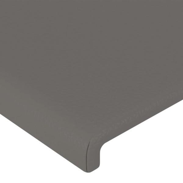 Cabeceros 2 unidades de cuero sintético gris 90x5x78/88cm Cabeceros 2 unidades de cuero sintético gris 90x5x78/88cm