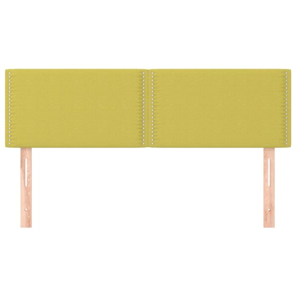 Cabeceros 2 unidades tela verde 72x5x78/88 cm Cabeceros 2 unidades tela verde 72x5x78/88 cm