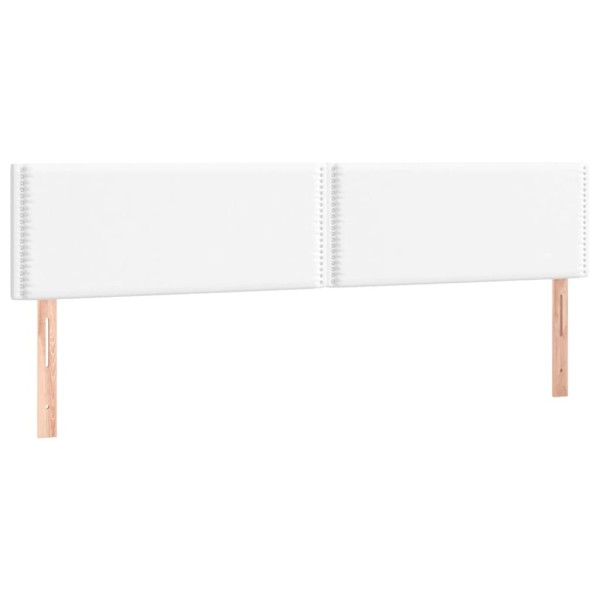 Cabeceros 2 unidades de cuero sintético blanco 90x5x78/88 cm Cabeceros 2 unidades de cuero sintético blanco 90x5x78/88 cm