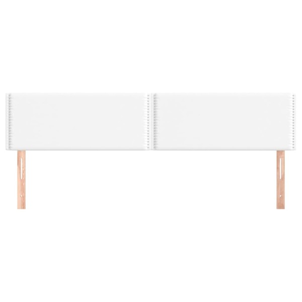 Cabeceros 2 unidades de cuero sintético blanco 90x5x78/88 cm Cabeceros 2 unidades de cuero sintético blanco 90x5x78/88 cm