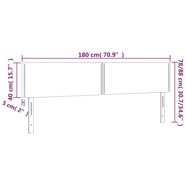 Cabeceros 2 unidades de cuero sintético blanco 90x5x78/88 cm Cabeceros 2 unidades de cuero sintético blanco 90x5x78/88 cm