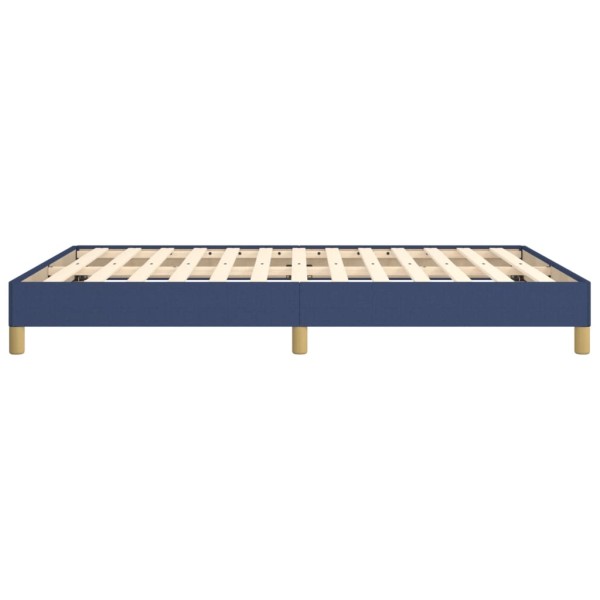 Estructura de cama de tela azul 140x190 cm