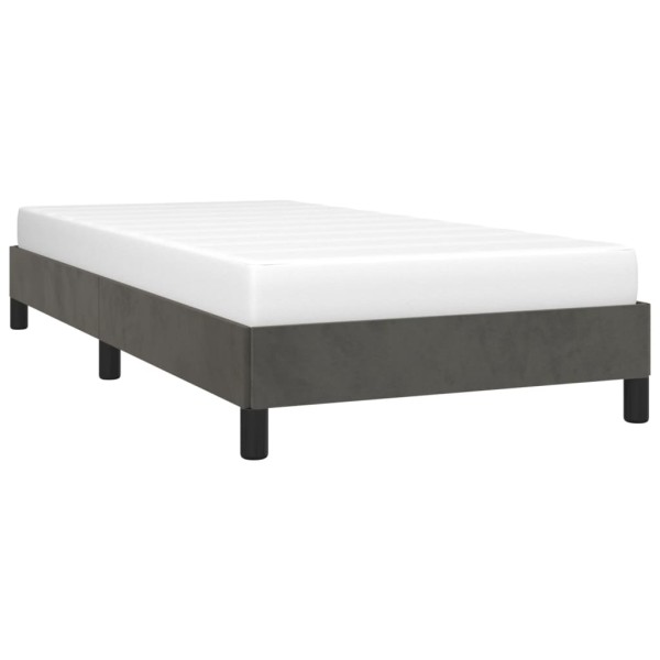 Estructura de cama de terciopelo gris oscuro 90x190 cm Estructura de cama de terciopelo gris oscuro 90x190 cm